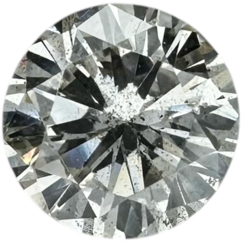 ダイヤモンド（K/FAINT BROWN-I1-GOOD-FAINT） 0.357ct ルース【中古】【真子質店】【NN】【Yx】