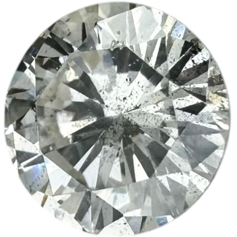 ダイヤモンド（K/FAINT BROWN-I1-GOOD-FAINT） 0.357ct ルース【中古】【真子質店】【NN】【Yx】