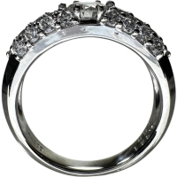 11号 ダイヤモンド（推定I-SI1程度） 0.341ct ダイヤモンド 0.68ct リング・指輪 Pt900プラチナ 6.9g レディース【中古】【真子質店】【NN】【MiTMo】