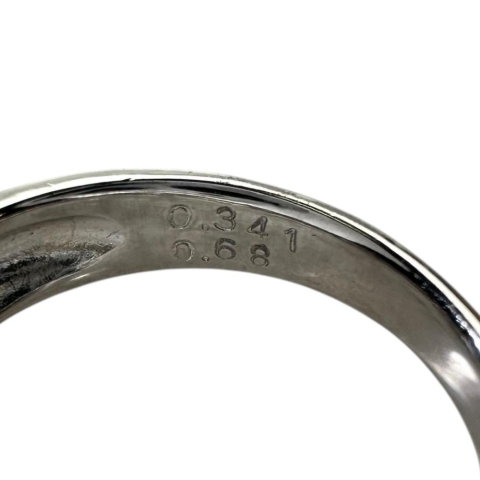 11号 ダイヤモンド（推定I-SI1程度） 0.341ct ダイヤモンド 0.68ct リング・指輪 Pt900プラチナ 6.9g レディース【中古】【真子質店】【NN】【MiTMo】