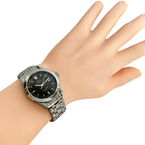 【OMEGA/オメガ】 シーマスター 120 2511.50  腕時計 ステンレススチール クオーツ 黒文字盤 ボーイズ【中古】【真子質店】【GD】【KMaK】