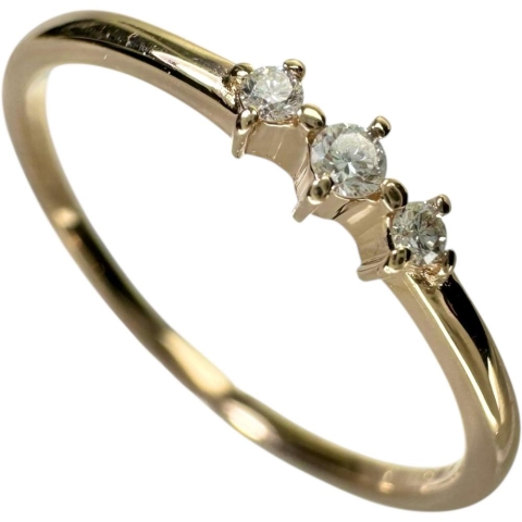9号【ete/エテ】 ダイヤモンド 0.04ct リング・指輪 K18PGピンクゴールド 18金 1.0g レディース【中古】【真子質店】【NN】【IDMa】