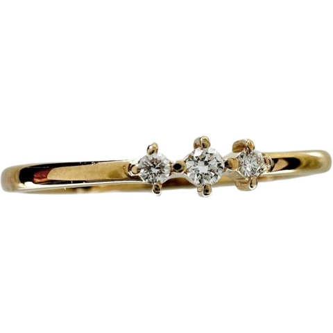 9号【ete/エテ】 ダイヤモンド 0.04ct リング・指輪 K18PGピンクゴールド 18金 1.0g レディース【中古】【真子質店】【NN】【IDMa】