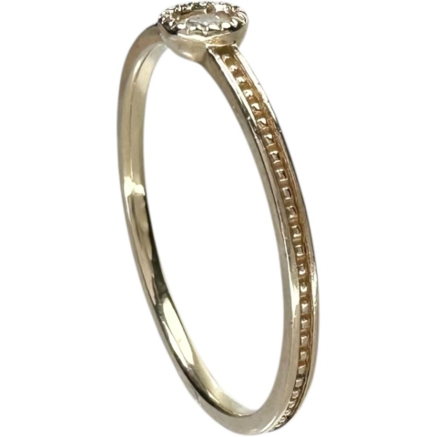 9号【ete/エテ】 1Pリング ダイヤモンド 0.03ct リング・指輪 K10ゴールド 10金 0.8g レディース【中古】【真子質店】【NN】【Mox】