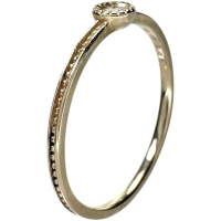 9号【ete/エテ】 1Pリング ダイヤモンド 0.03ct リング・指輪 K10ゴールド 10金 0.8g レディース【中古】【真子質店】【NN】【Mox】
