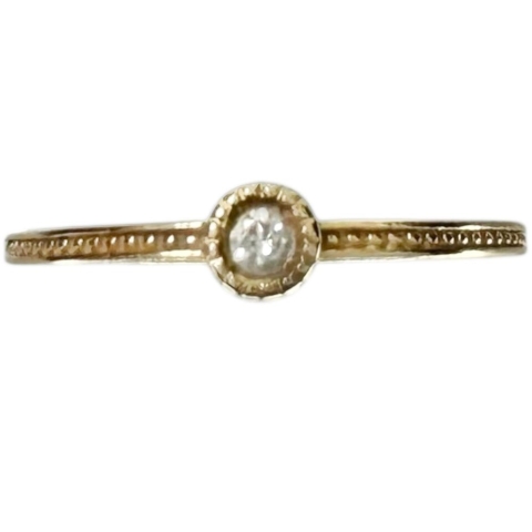 9号【ete/エテ】 1Pリング ダイヤモンド 0.03ct リング・指輪 K10ゴールド 10金 0.8g レディース【中古】【真子質店】【NN】【Mox】