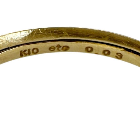 9号【ete/エテ】 1Pリング ダイヤモンド 0.03ct リング・指輪 K10ゴールド 10金 0.8g レディース【中古】【真子質店】【NN】【Mox】