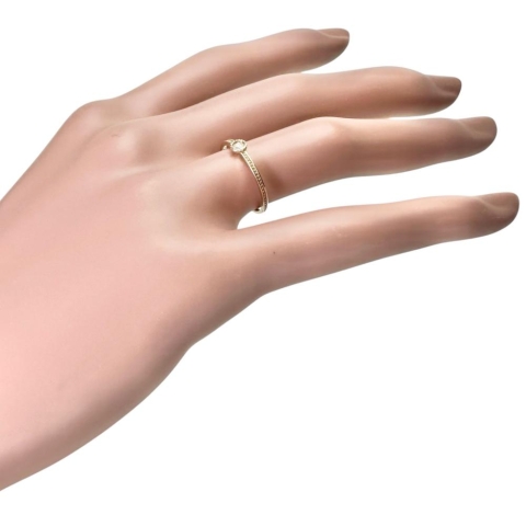 9号【ete/エテ】 1Pリング ダイヤモンド 0.03ct リング・指輪 K10ゴールド 10金 0.8g レディース【中古】【真子質店】【NN】【Mox】