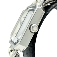 【CHANEL/シャネル】 プルミエールL H1639 電池交換済 腕時計 ステンレススチール/レザー クオーツ シェル文字盤/ホワイト革ベルト レディース【中古】【真子質店】【GD】【IKxMo】