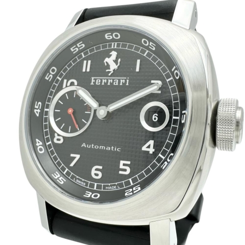 【PANERAI/パネライ】 フェラーリ グランツーリスモ FER00001 腕時計 ステンレススチール/ラバー 自動巻き/オートマ ブラック文字盤/黒ラバー メンズ【中古】【真子質店】【BL】【DITMo】