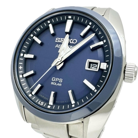【SEIKO/セイコー】 アストロンGPS SBXD003(3X22-0AC0) グローバルライン オーセンティック 腕時計 ステンレススチール/セラミック ソーラー電波 ブルー文字盤 メンズ【中古】【真子質店】【GD】【MoKT】