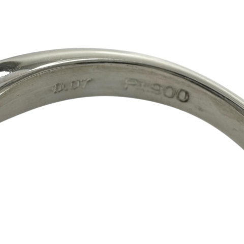 13号 血赤珊瑚（10.0mm） ダイヤモンド 0.07ct リング・指輪 Pt900プラチナ 7.5g レディース【中古】【真子質店】【NN】【MaYMa】