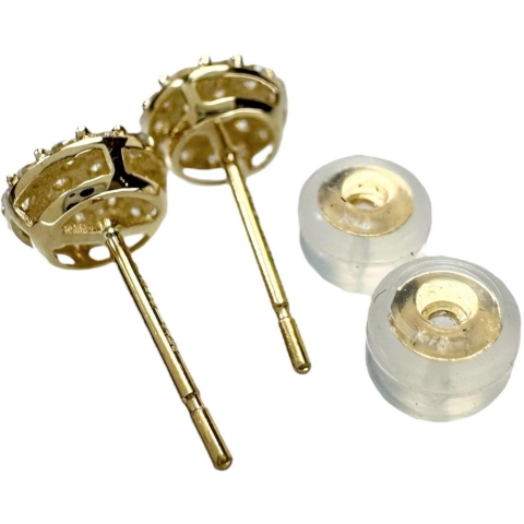 ダイヤモンド 計0.25×2ct ピアス K18ゴールド 18金 0.9g レディース【中古】【真子質店】【NN】【TMiY】