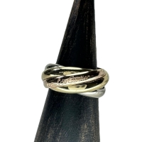 8号【CARTIER/カルティエ】 トリニティ 5連 リング・指輪 K18ゴールド 18金/YG/WG/PG 8.6g 48 レディース【中古】【真子質店】【GD】【ITDMa】