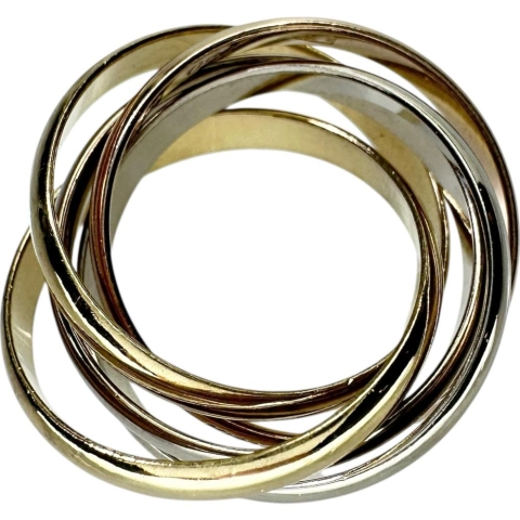 8号【CARTIER/カルティエ】 トリニティ 5連 リング・指輪 K18ゴールド 18金/YG/WG/PG 8.6g 48 レディース【中古】【真子質店】【GD】【ITDMa】