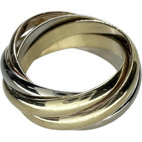 8号【CARTIER/カルティエ】 トリニティ 5連 リング・指輪 K18ゴールド 18金/YG/WG/PG 8.6g 48 レディース【中古】【真子質店】【GD】【ITDMa】