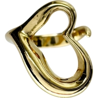 10号【TIFFANY&Co./ティファニー】 オープンハート エルサペレッティ リング・指輪 K18ゴールド 18金 7.9g レディース【中古】【真子質店】【GD】【IxMiS】