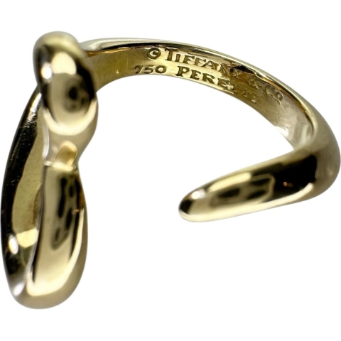 10号【TIFFANY&Co./ティファニー】 オープンハート エルサペレッティ リング・指輪 K18ゴールド 18金 7.9g レディース【中古】【真子質店】【GD】【IxMiS】