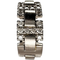 20号【KASHIKEY/カシケイ】 幅広リング メンズOK ダイヤモンド 0.90ct リング・指輪 K18ゴールド 18金/（ブラウンゴールド） 15.2g レディース【中古】【真子質店】【GD】【TxTD】