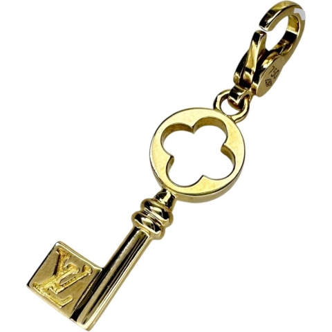 【LOUIS VUITTON/ルイ・ヴィトン】 キー/鍵モチーフ ペンダントトップ クレ チャーム ドゥ モノグラム K18ゴールド 18金 2.4g REE665 レディース【中古】【真子質店】【GD】【DDx】