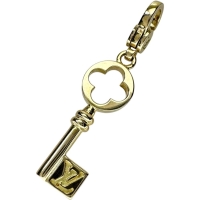【LOUIS VUITTON/ルイ・ヴィトン】 キー/鍵モチーフ ペンダントトップ クレ チャーム ドゥ モノグラム K18ゴールド 18金 2.4g REE665 レディース【中古】【真子質店】【GD】【DDx】