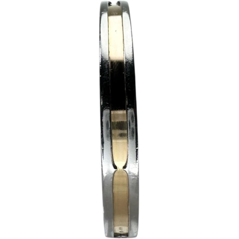 【BVLGARI/ブルガリ】 バングル ブレスレット B-ZERO1 ステンレススチール/K18ゴールド 18金 12.9g 15cm S レディース【中古】【真子質店】【GD】【IxxY】