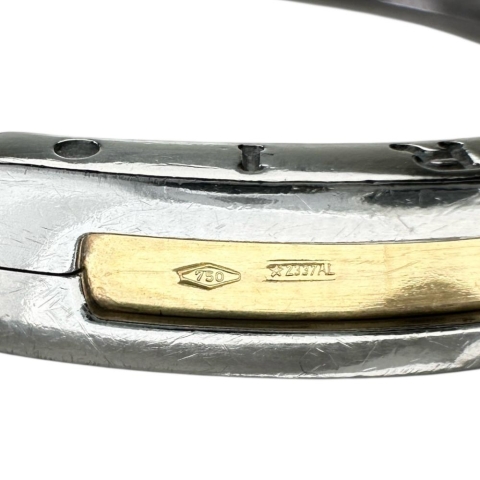 【BVLGARI/ブルガリ】 バングル ブレスレット B-ZERO1 ステンレススチール/K18ゴールド 18金 12.9g 15cm S レディース【中古】【真子質店】【GD】【IxxY】