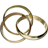 10号【CARTIER/カルティエ】 リング・指輪 トリニティ K18ゴールド 18金/YG/WG/PG 7.5g 50 レディース【中古】【真子質店】【GD】【IxMiS】