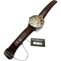 【MAURICE LACROIX/モーリスラクロア】 マスターピース MP7228  未使用 スケルトン 腕時計 ステンレススチール/レザー 自動巻き/オートマ ゴールド文字盤/ブラウンレザーバンド メンズ【中古】【真子質店】【GD】【IMiMax】
