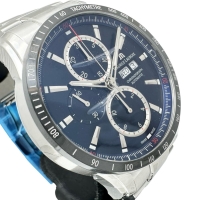 【MAURICE LACROIX/モーリスラクロア】 ポントス PT6038 未使用 クロノ 裏スケルトン 腕時計 ステンレススチール 自動巻き/オートマ ブルー文字盤/シルバーベルト/ブルーナイロン替えベルト メンズ【中古】【真子質店】【GD】【IMaMox】