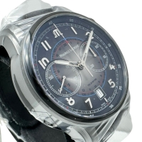【MAURICE LACROIX/モーリスラクロア】 ポントス PT6428 未使用 モノプッシャー クロノ 腕時計 ステンレススチール/レザー 自動巻き/オートマ ブラック文字盤/ブラック革 メンズ【中古】【真子質店】【GD】【ITIx】
