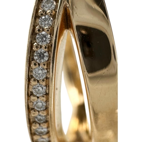 10号【TIFFANY&Co./ティファニー】 ダイヤモンド 0.08ct リング・指輪 アトラスXナロー K18PGピンクゴールド 18金 5.6g レディース【中古】【真子質店】【BL】【IMaTx】