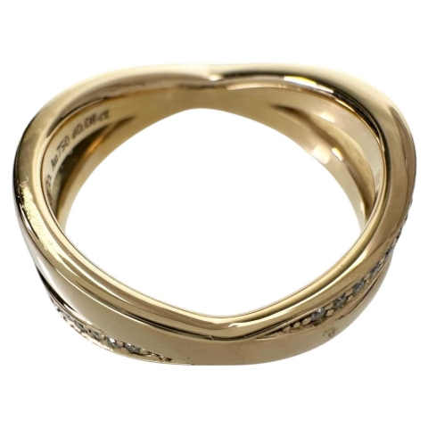 10号【TIFFANY&Co./ティファニー】 ダイヤモンド 0.08ct リング・指輪 アトラスXナロー K18PGピンクゴールド 18金 5.6g レディース【中古】【真子質店】【BL】【IMaTx】