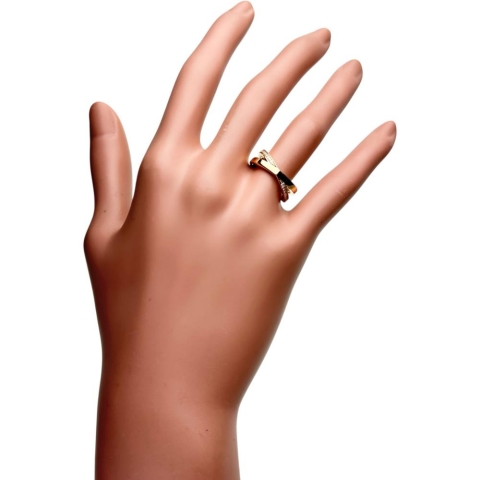 10号【TIFFANY&Co./ティファニー】 ダイヤモンド 0.08ct リング・指輪 アトラスXナロー K18PGピンクゴールド 18金 5.6g レディース【中古】【真子質店】【BL】【IMaTx】