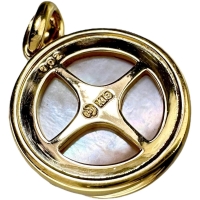 【TASAKI/タサキ】 マベパール/マベ真珠 13.4mm ダイヤモンド 0.02ct ペンダントトップ K18ゴールド 18金 5.8g レディース【中古】【真子質店】【NN】【MoIK】