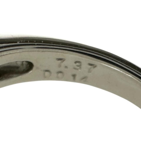 12号 ペリドット 7.37ct ダイヤモンド 0.14ct リング・指輪 Pt900プラチナ 9.2g レディース【中古】【真子質店】【NN】【MiTMo】