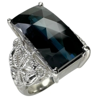 12号 ブルートルマリン（インディゴライト） 7.72ct ダイヤモンド 0.18ct リング・指輪 Pt900プラチナ 14.3g レディース【中古】【真子質店】【NN】【IKSMa】