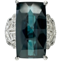 12号 ブルートルマリン（インディゴライト） 7.72ct ダイヤモンド 0.18ct リング・指輪 Pt900プラチナ 14.3g レディース【中古】【真子質店】【NN】【IKSMa】