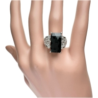 12号 ブルートルマリン（インディゴライト） 7.72ct ダイヤモンド 0.18ct リング・指輪 Pt900プラチナ 14.3g レディース【中古】【真子質店】【NN】【IKSMa】