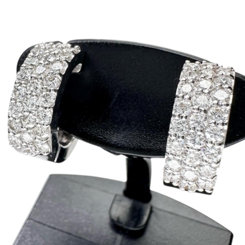 ピアリング ダイヤモンド 計0.50×2ct イヤリング K18WGホワイトゴールド 18金 6.3g レディース【中古】【真子質店】【NN】【IIxx】