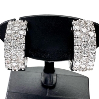 ピアリング ダイヤモンド 計0.50×2ct イヤリング K18WGホワイトゴールド 18金 6.3g レディース【中古】【真子質店】【NN】【IIxx】