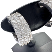 ピアリング ダイヤモンド 計0.50×2ct イヤリング K18WGホワイトゴールド 18金 6.3g レディース【中古】【真子質店】【NN】【IIxx】