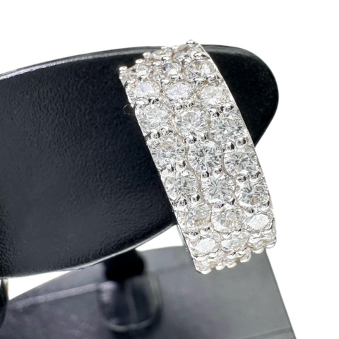 ピアリング ダイヤモンド 計0.50×2ct イヤリング K18WGホワイトゴールド 18金 6.3g レディース【中古】【真子質店】【NN】【IIxx】