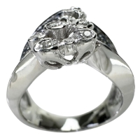 17号 サファイア（カラーグラデーション） 2.74ct ダイヤモンド 0.24ct リング・指輪 K18WGホワイトゴールド 18金 13.6g レディース【中古】【真子質店】【NN】【IYSD】