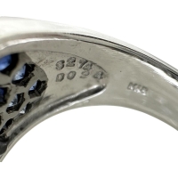 17号 サファイア（カラーグラデーション） 2.74ct ダイヤモンド 0.24ct リング・指輪 K18WGホワイトゴールド 18金 13.6g レディース【中古】【真子質店】【NN】【IYSD】