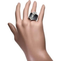 17号 サファイア（カラーグラデーション） 2.74ct ダイヤモンド 0.24ct リング・指輪 K18WGホワイトゴールド 18金 13.6g レディース【中古】【真子質店】【NN】【IYSD】