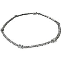 ダイヤモンド 計1.50ct ブレスレット K18WGホワイトゴールド 18金 5.0g 17.2cm レディース【中古】【真子質店】【NN】【IITT】