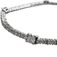 ダイヤモンド 計1.50ct ブレスレット K18WGホワイトゴールド 18金 5.0g 17.2cm レディース【中古】【真子質店】【NN】【IITT】