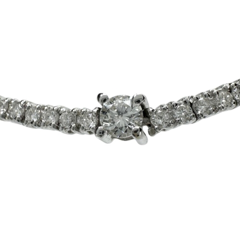 ダイヤモンド 計1.50ct ブレスレット K18WGホワイトゴールド 18金 5.0g 17.2cm レディース【中古】【真子質店】【NN】【IITT】