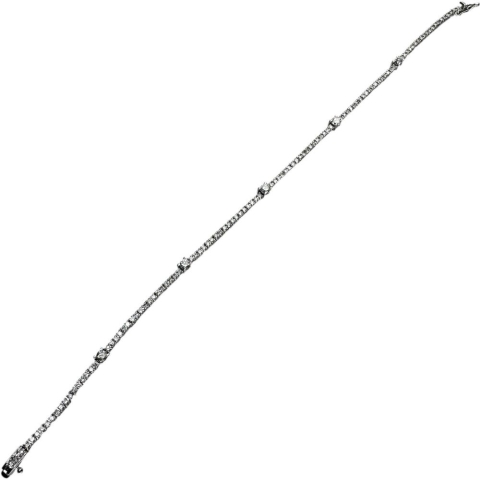 ダイヤモンド 計1.50ct ブレスレット K18WGホワイトゴールド 18金 5.0g 17.2cm レディース【中古】【真子質店】【NN】【IITT】